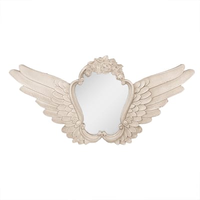 Clayre & Eef Spiegel 70x5x35 cm Beige MDF Vleugels