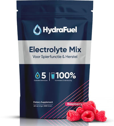 HydraFuel - Electrolytes Poeder - Elektrolyten Mix - Kalium - Magnesium - Calcium - Natrium - Keto - Sportdrank - Framboos - 60 Servings