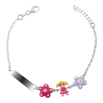 Orphelia 'Dahlia' Kinder 925 Sterling Zilveren Set: Armband + Colier - Zilver SET-7147