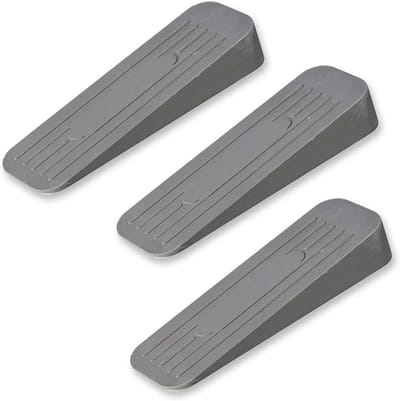 Robuuste rubberen deurstopper 3 stuks - Antislip, duurzaam, 12 x 3,5 x 2 cm