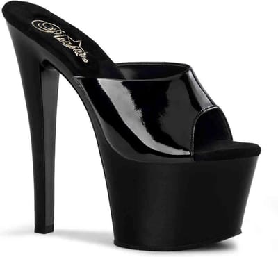 Pleaser - SKY-301 Muiltjes - Paaldans schoenen - 36 Shoes - Zwart