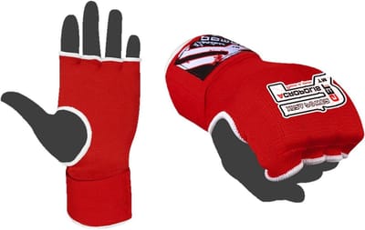 Hand Bandage Boksen - Bokshandschoenen Binnen - Vechtsport Training - Gel Vulling Kniebescherming - 1 Meter - Rood