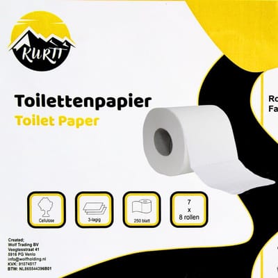 Toiletpapier 3-laags 250 vel 56 rollen - 100% Cellulose FSC - Bloemenprint