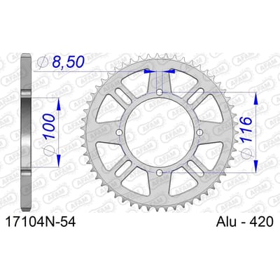 Tandwiel Afam 420 54 dents