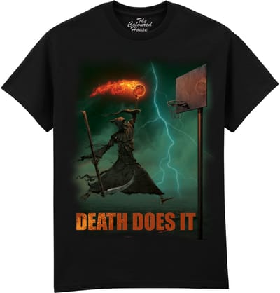 Reaper Skull Death Does It The Coloured House T-shirt M