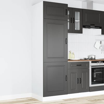 vidaXL - Keukenkast - Kalmar - bewerkt - hout - zwart