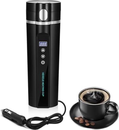 24V/12V Elektrische Waterkoker voor Auto - Koffie en Thee Cup met Temperatuurregeling
