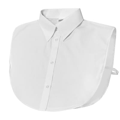 Smith & Solo kraagjes voor dames - loose bloosekraag - wit - S/M