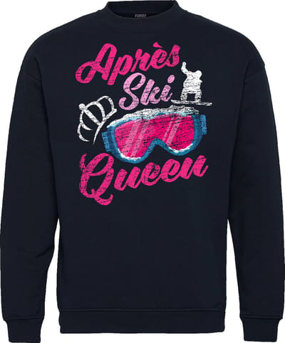 Sweater Apres Ski Queen | Apres Ski Verkleedkleren | Fout Skipak | Apres Ski Outfit | Navy | maat XS