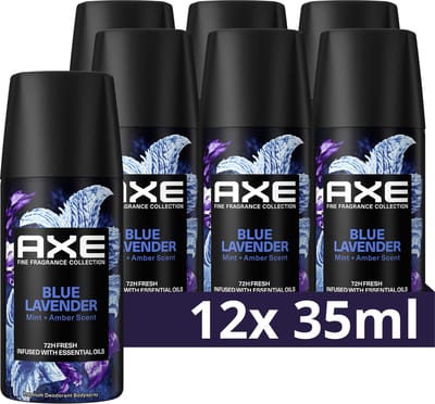 AXE Mini - Fine Fragrance Collection Premium Deodorant Bodyspray - Blue Lavender - 12 x 35 ml - Reisverpakking