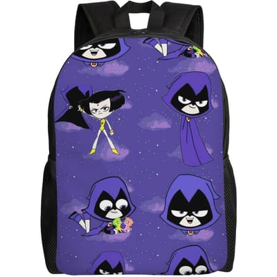 Teen Titans Go Raven's Emoticlones Rugzak Universitaire Rugzakken Dames Heren Custom Ademende Schooltassen Stijl Rugzak One Size black