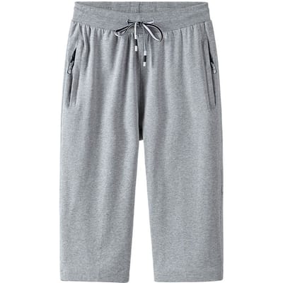 Shorts d'été fins en coton décontractés courts, jambe droite, shorts de sport, shorts amples surdimensionnés pour hommes L gray