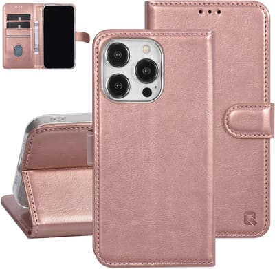 UNIQ Accessory Back Cover - iPhone 15 Pro - Rose Gold - 360° Bescherming - Pasjeshouder