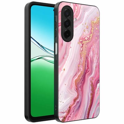 Geschikt voor Oppo A5 Telefoonhoesje met marmer opdruk - TPU backcover case marble design - Roze - Smartphonica geschikt voor Oppo A5
