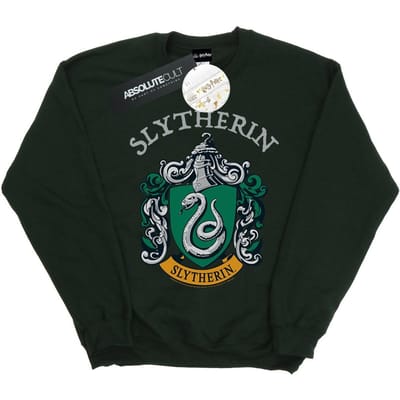 Harry Potter Heren Slytherin Crest Sweatshirt (Bosgroen)