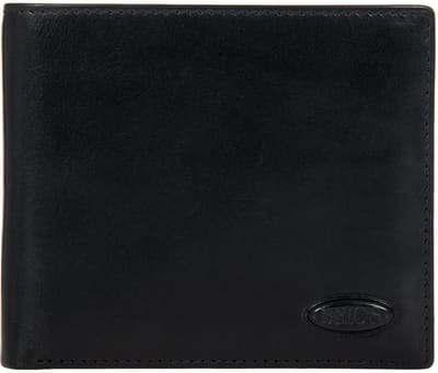 Bric's Monte Rosa Portemonnee RFID Leer 11,5 cm - Jongens - Horizontaal - schwarz