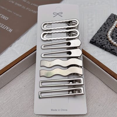 Zilveren Metalen Haarspeldjes Vrouwen Meisjes Y2K Eendenbek Haarspeld Persoonlijkheid Pony Zijkant Hoofddeksels Haarspeldjes Haarspeld Styling Accessoires D