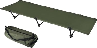 Campingbed Opvouwbaar - Kampeerbed Lichtgewicht - Buiten Ontspannen - Verstelbare Hoogte - 193x68x40cm - Groen