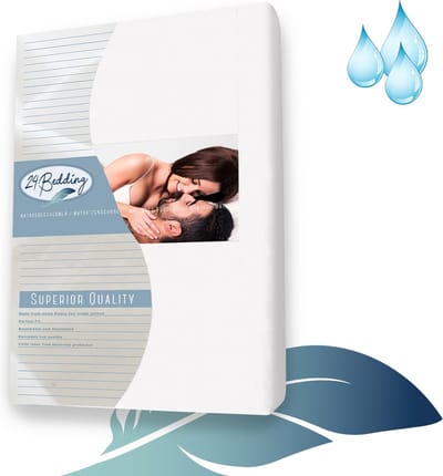 24-Bedding - Duopak 2 stuks !! - Molton Waterdichte Matrasbeschermer Incontinentie - Molton Plateau 90x200 cm
