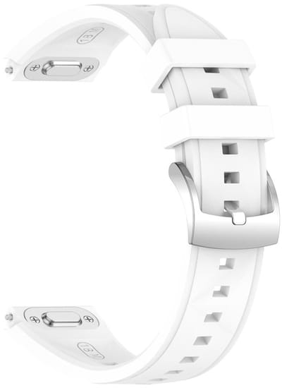 Siliconen bandje - geschikt voor Garmin Venu 2s / 3s / 4 (41mm) / Vivoactive 4s / Forerunner 255s / 265s - Huawei Watch GT 5 Pro - 42mm / GT 6 / GT 5 / GT 4 - 41mm - ice - wit