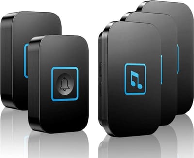 Draadloze Deurbel - Deurbel Kit - Veilige Toegang - IP55 Waterdicht - 300 Meter Bereik - Zwart