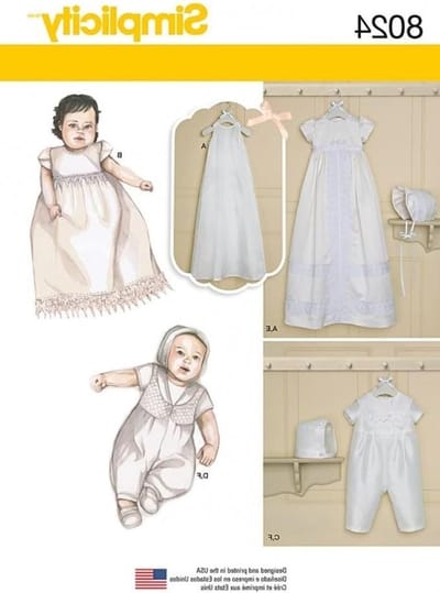 Baby naaipatroon - Patroon babykleding - Doopoutfits maken - Jurk en pak - Maat A - Multi