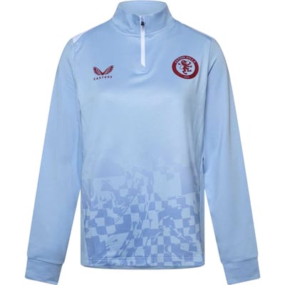 Castore Aston Martin-shirt met lange mouwen voor dames, van drillstof (Blauw/Wit)