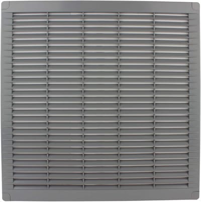 Ventilatierooster Kunststof - Afvoerrooster Lamellenrooster - Ruimtes Ventileren - Verborgen Montagegaten - 300 x 300 mm - Grijs