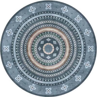 Licht Luxe Marokko Rond Tapijt Woonkamer Decoratie Tapijten Kamer Decor Stoelzijde Kleden Wasbaar Slaapkamer Garderobe Vloermat 80cm 31.4 in