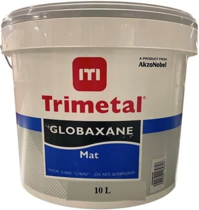 Trimetal Globaxane Mat - Buitenmuurverf - Waterbasis - Sterk dampdoorlatend - Kleur RAL 7023 Betongrijs - 10 L