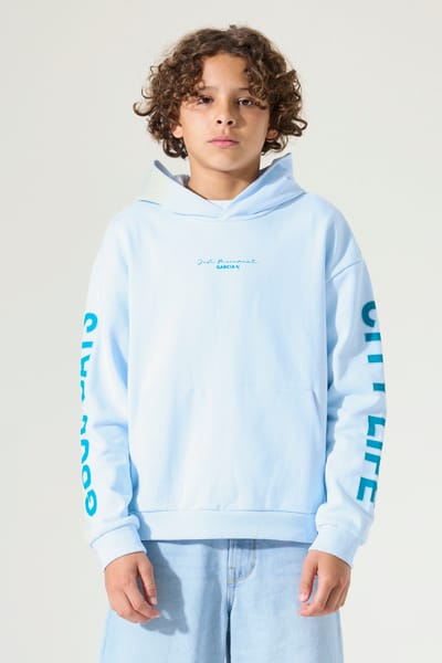 GARCIA Jongens Tekst Print Sweater Blauw Lange mouw
