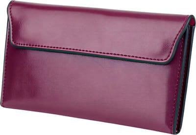 Slanke Kunstleren Dames Lange Portemonnee – Grote Capaciteit Clutch Tas – Paars – Draagbare Vrouwelijke Geldportemonnee voor Pasjes, Contant Geld en Telefoon – Stijlvol en Functioneel