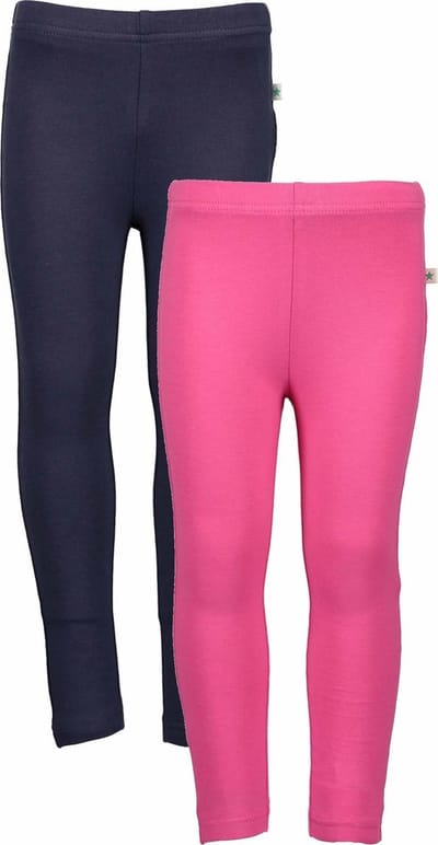 Blue Seven - 2 PACK Leggings - Biologische katoen - Roze - Navy - Maat 122