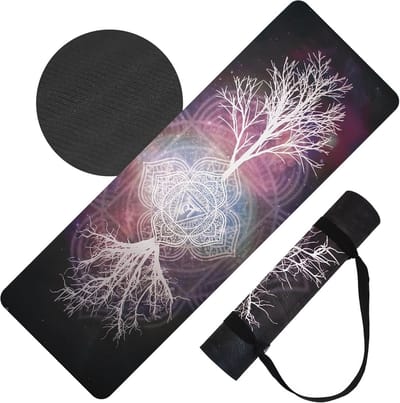 Antislip Suède Yogamat 6 mm met Draagriem - Duurzaam en Geschikt voor Yoga, Pilates en Thuisworkouts