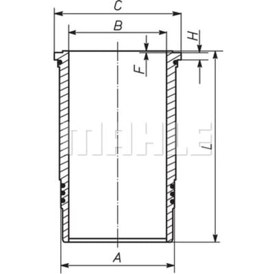 Voering, cilinderkop MAHLE 439 WN 01 01