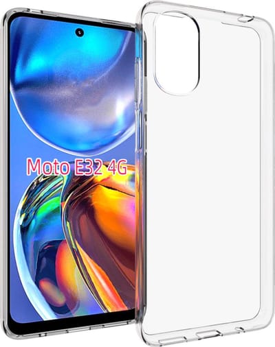 MobyDefend Hoesje - Geschikt voor Motorola Moto E32 / E32S - Transparante TPU Backcover - Volledig Doorzichtig