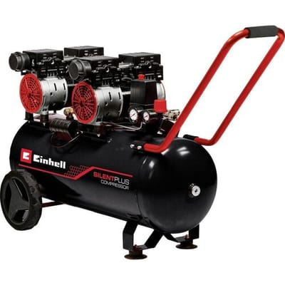 Einhell Elektrische Compressor TE-AC 50 Silent - 1500 W - 8 bar - 50 L tank - Aanzuigcapaciteit: 270 l/min - 54 dB (Stiller dan normale compressoren) - Olievrij