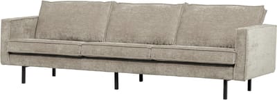 WOOOD Rodeo 3-Zits Bank - Ribstof - Donkerzand - 85x277x86