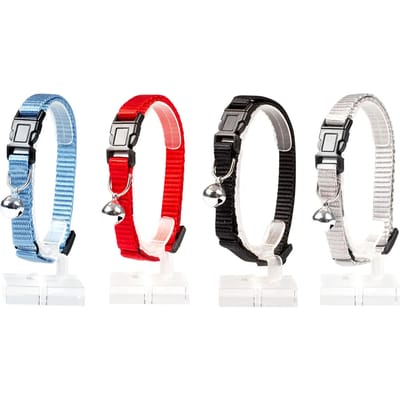 Duvoplus - Aandrukroller - Kat - Kattenhalsband Uni 1 Nylon 20-30cm / 10mm prijs per stuk