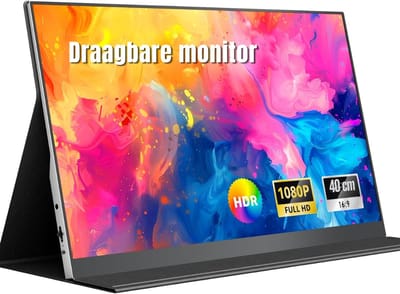 DnA® Professionele Portable Monitor - Draagbare Monitor - Portable Monitor voor Laptop - USB-C & HDMI - 15.6 Inch Full HD IPS - Zwart - 41cm x 27cm x 6cm
