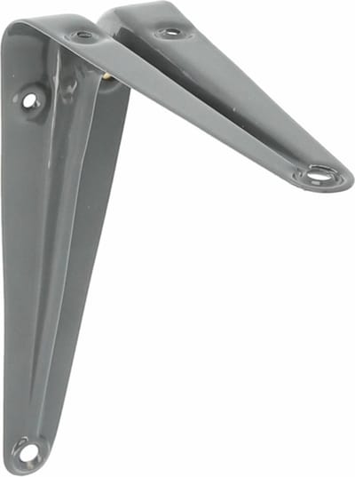 AMIG Plankdrager/planksteun van metaal - gelakt grijs - 100 x 125 mm