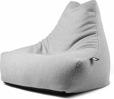 Extreme Lounging - b-bag mighty-b teddy - zitzak voor volwassenen - voor binnen - zacht & comfortabel - Soft grey