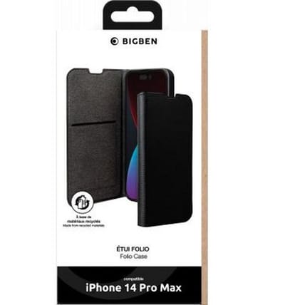 Bigben Connected - Telefoonhoesje - Kaarthouder - iPhone 14 Pro Max - Zwart
