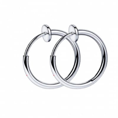 Oorringen- Geen gaatje- 18 mm-Zilverkleur - Charme Bijoux