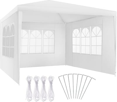 Grote waterdichte partytent 3x3m voor tuin en camping met zijwanden