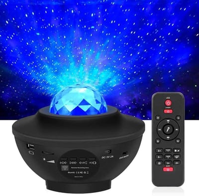 LED Sterrenprojector Lamp - Bluetooth Speaker Projector - Afstandsbediening Sterrenlicht - Voor Feest, Kerst, Halloween, Verjaardag - Sfeerverlichting - Multi-Kleur - 1 Stuk