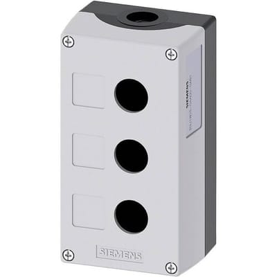 Siemens 3SU1803-0AA00-0AB1 3SU18030AA000AB1 Lege behuizing 3 inbouwplaatsen (l x b x h) 154 x 85 x 64 mm Zonder markering Grijs 1 stuk(s)