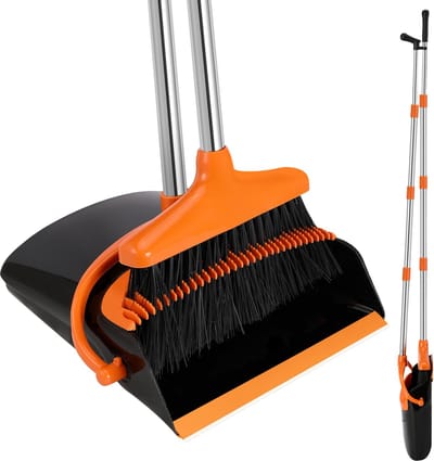 Unyqoos ® Ergonomische Bezem- en Veegset met Verstelbare Stelen voor Comfortabel Schoonmaken