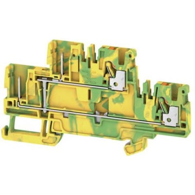 Weidmüller 1548160000 Doorgangsklem 2-etages 5.1 mm Spanveer Groen, Geel 50 stuk(s)