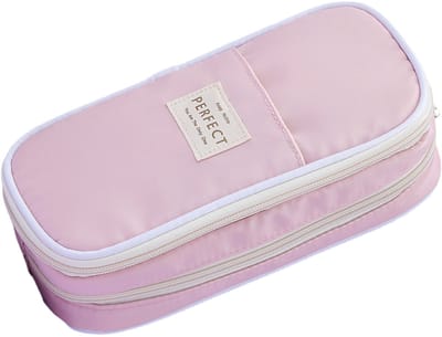 Etui Capaciteit - Splash-Proof Polyester Pouch - Multi-Function Stationery Organizer - Praktische Pennenzak voor School & Kantoor - Cadeau - Roze